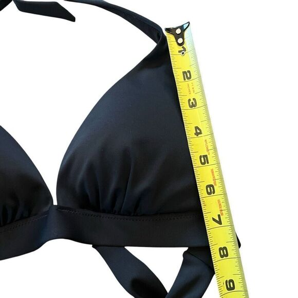 VICTORIA SECRET Black Essential Push Up Halter Bikini Top Size B Cup - Picture 5 of 8